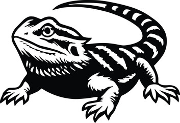 Bearded Dragon Design - Pogona isolated on transparent background