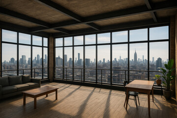 Cup of coffee on table in living room.