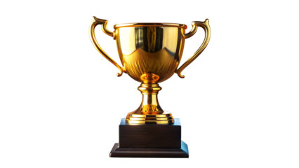 gold trophy cup wining gift collection isolated on white