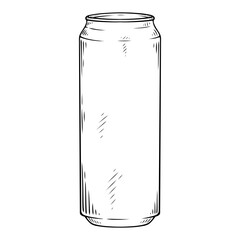 tin bottles line art illustration hand drawn
