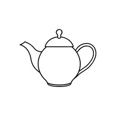 Fototapeta premium teapot line art