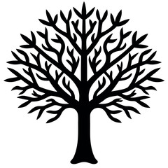 Obraz premium Coral tree stencil icon a single vector graphic design