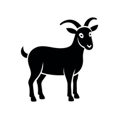 Fototapeta premium Flat minimalist goat and sheep mascot icons