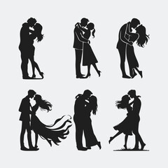 vector silhouettes of people