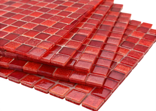 mosaic-tiles- isolated on white background png, ai generated