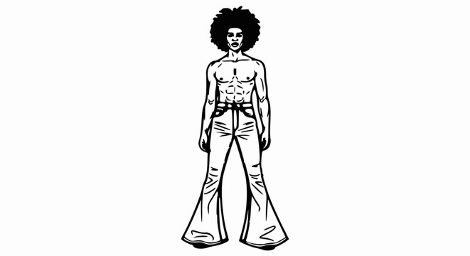 A Afroman wear Jeans that are fitted at the top and flare out from the knee down