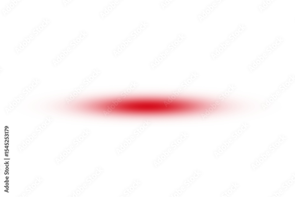 Wall mural soft red blur in elliptical shape with fading edges centered on white background, ideal for abstract