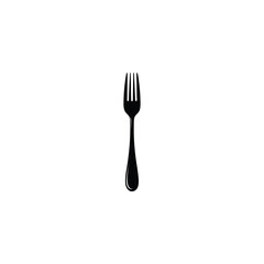Dining Fork Black Silhouette Icon