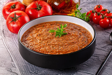 Gazpacho - cold Spanish tomato soup