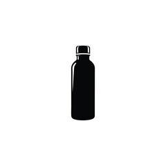 Water Bottle Black Silhouette Icon
