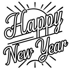 Happy New Year name vector