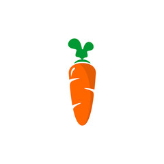 carrot and green leaf logo