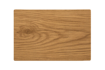 Rectangular wooden board with visible wood grain and rounded corners, isolated on a transparent background, perfect for design projects