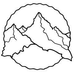 Mount Everest – NepalChina vector