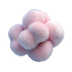 3d Fluffy render of a cotton swabs  shape on a transparent background
