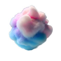 3d Fluffy render of apink rose petals shape on a transparent background