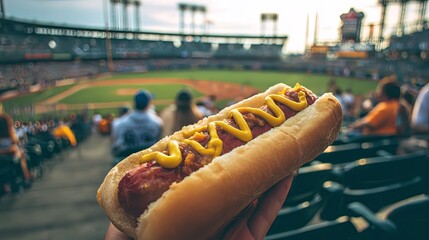Delicious Hot Dog in Bun for National Hot Dog Day Celebration