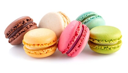 Colorful Macarons Pastry Dessert.