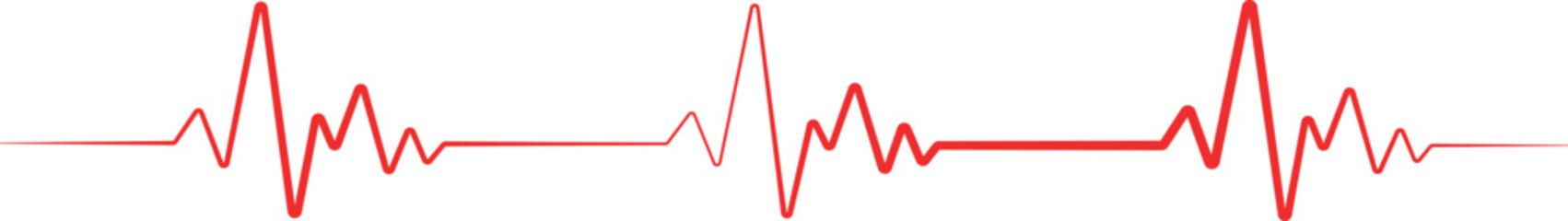 Red Ribbon Bow with Heartbeat Line and Candy Pattern – 3D Valentine Decorative Design Vector Illustration with Text Symbol, Graphic Sign, Conceptual Art Shape for Love and Celebration Themes