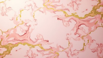 Delicate Pink and Gold Marble Texture Background