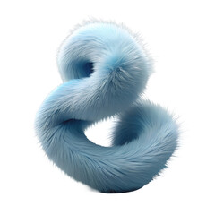 Fluffy 3D Abstract Shape button on a transparent background