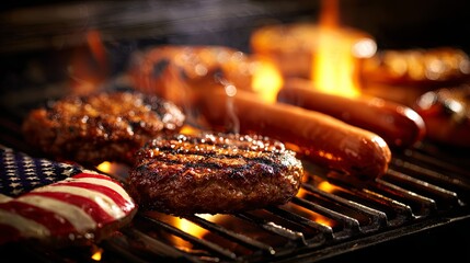 Delicious Hot Dogs on Grill for Hot Dog Day Celebration