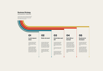 Business Strategy Horizontal Timeline Infographic Template