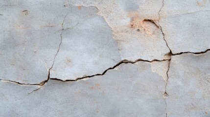 Cracked concrete surface