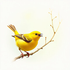 yellow bird on a branch