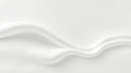 Gentle wave of soft white fabric, delicately folded with subtle shadows, creating a smooth, flowing, and calming abstract backdrop