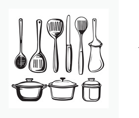 set of kitchen tools