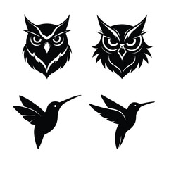 Obraz premium Bird head mascot silhouette logo style.