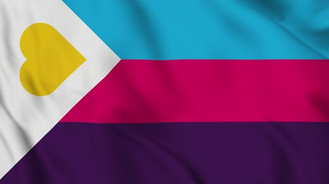 Polyamory Pride Flag &ndash; 4K Seamless Loop of the Polyamorous Relationship Identity Banner