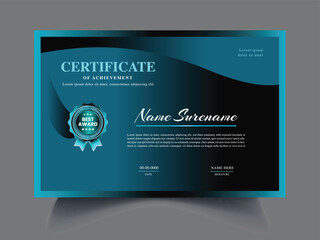 Fototapeta premium Clean unique latest Certificate design template