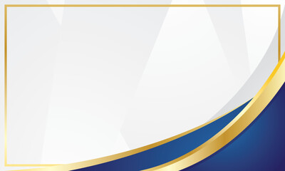 Blue and gold waves on luxury background