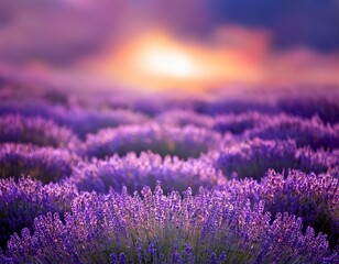 Obraz premium soft lavender fading into muted lilac with central warm glow