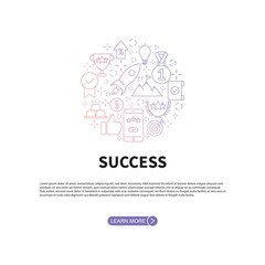 Fototapeta premium Success Banner Template Vector Design.