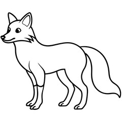 Fox line art vector
