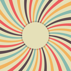 Sunburst Vintage Background Vector Design.