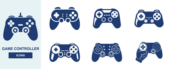 Game controller silhouette vector illustration, Video game controller, joystick. Icon for design.