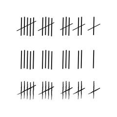 Tally Marks Icon Set Vector Design.