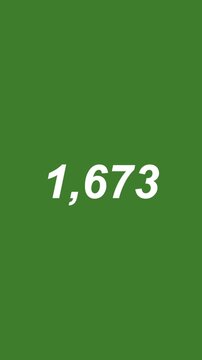 Counting 0 to 10,000 Green Background  Video | Satisfying Number Count Animation for Relaxing Focus