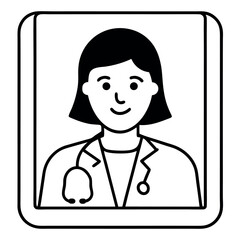 Tablet Screen Showing Female Doctor Virtual Consultation Icon