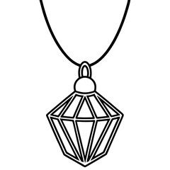 Pendant line art vector