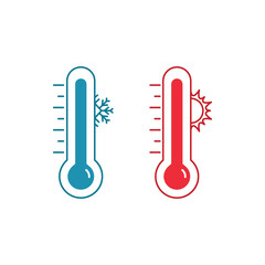 Thermometer Icon Vector Design.