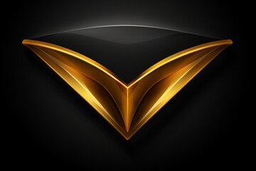 Minimalist design featuring gold threads on a solid black background for a striking contrast