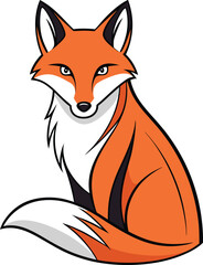 Obraz premium red fox vector illustration
