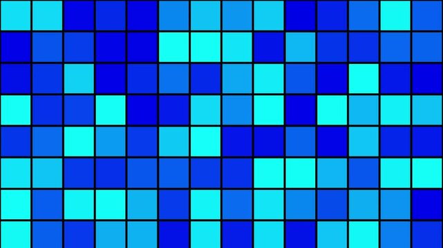 A grid of blue and light blue squares arranged in a pattern with black border lines visible
