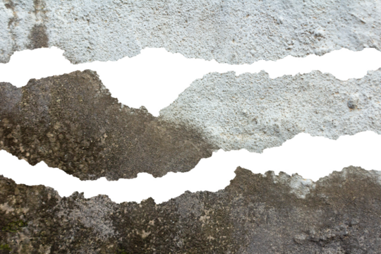 Torn of Rough Concrete Texture Pieces with Jagged Edges - Ideal for Use as a Background Frame, or Ripped Surface Effect in Urban and Industrial Design Themes. Ideal for Creative Layout Use.