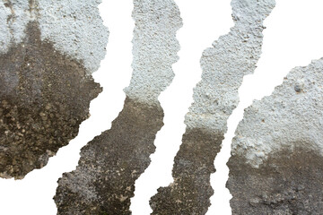 Torn of Rough Concrete Texture Pieces with Jagged Edges - Ideal for Use as a Background Frame, or...